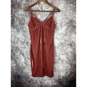 Iris Dress Womens M Pink Velvet Midi Bodycon Formal Witchy Regency Whimsigoth